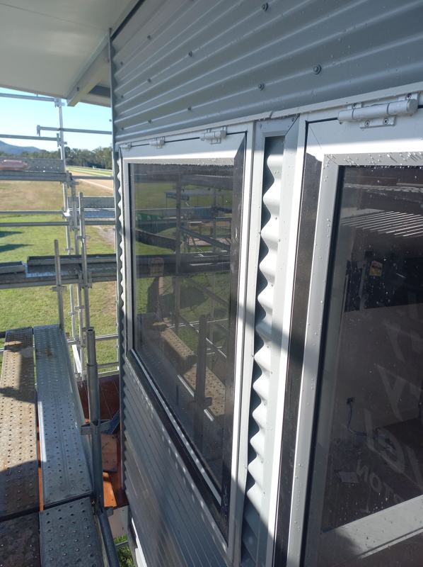 Wall cladding finished between windows